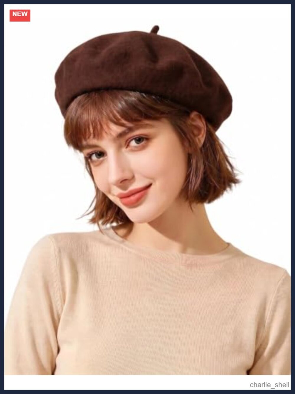 Wool Blend French Beret Beanie Classic Winter Hat Unisex